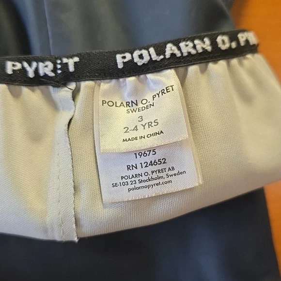 Polarn O. Pyret Kids' Navy Waterproof Mittens - Picture 2 of 3